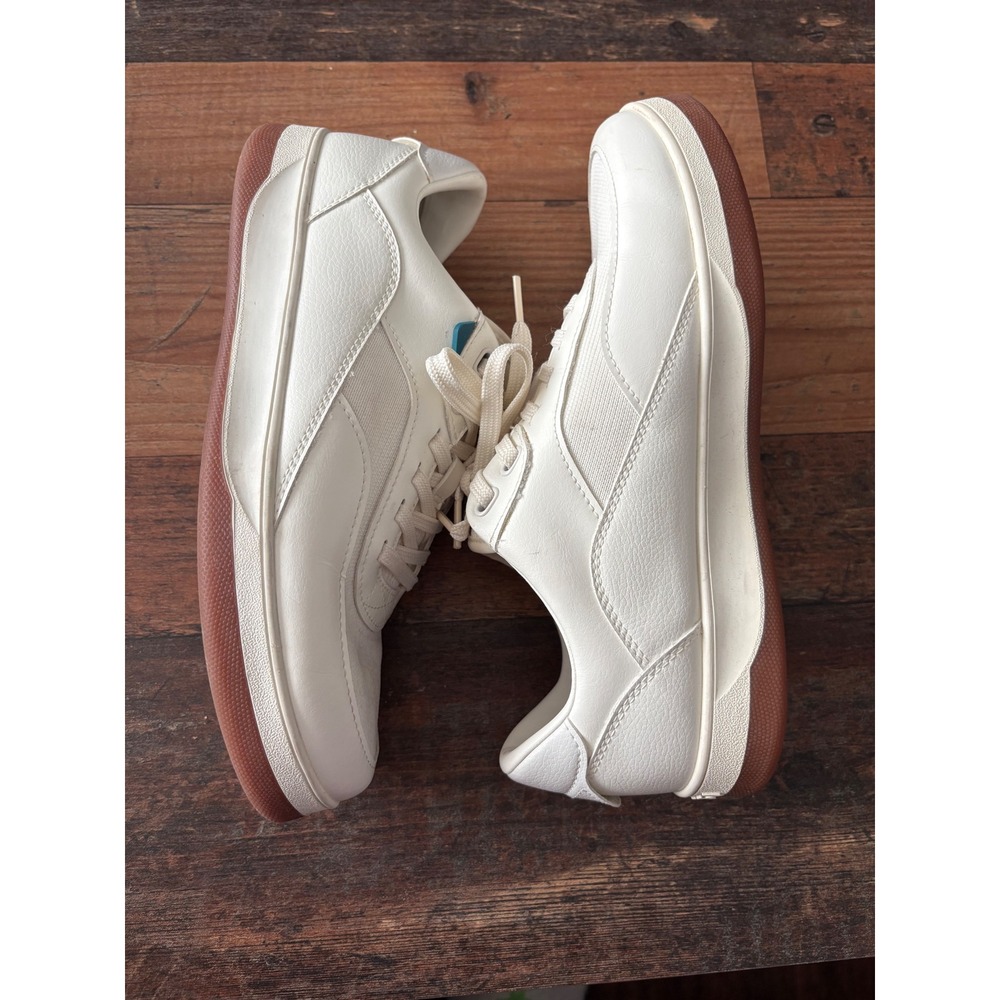 Vessi Courtside Classic White Waterproof Sneakers Womens 10 Low Top Gum Sole